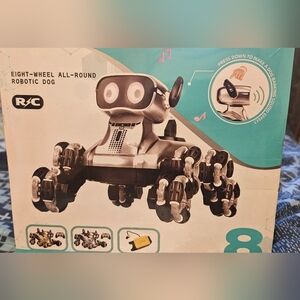 Interactive Silver Robot Dog Toy
